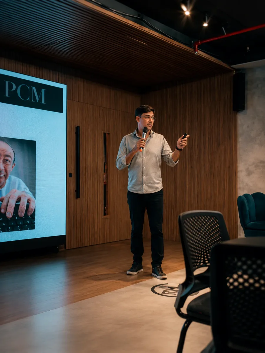 Palestra sobre mentalidade de crescimento e automação